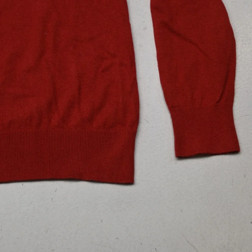 NWT Banana Republic Pullover Mens M Red V Neck Cotton Cashmere V Neck